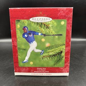 Keepsake Hallmark Sammy Sosa Chicago Cubs Baseball Ornament NIB